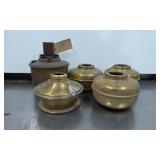 Brass Kerosene Lamp Fonts and Burner Components