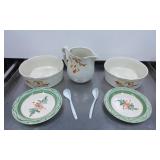 Ceramic Kitchenware Lot With Hall's Superior and F