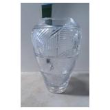 Cut Crystal Vase with Geometric Etched Design, 12-