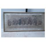 Framed 1901 Lithograph 'Chamarande' by O. Peters,