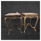 French Louis XV Style Gilt & Marble-Top Tables, 21