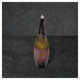 Hand-Blown Multicolor Glass Decorative Vase, Appro
