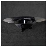 Art Deco Black amethyst Bowl with Scrolled Feet, 1