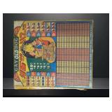 Gay Old Dog 5-Cent Punch Board Game, 13 1/4 x 12 1