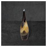 Hand-Blown Art Glass Vase, 8.5 Inches Tall