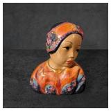 Esther Hunt Chalkware Asian Bust, 