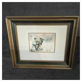 Framed Watercolor Painting Signed 