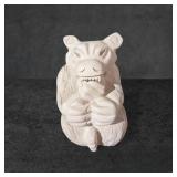 Wooden Carved Asian Bear Sculpture, 11.5 Inches