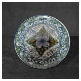 Hand-Painted Decorative Ceramic Platter, 11 1/4 In