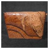 1950s Alligator Purse with Sculpted Design, Made i