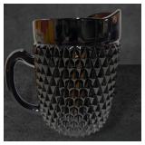 Vintage Black Diamond Point Tea Pitcher by Tiara I