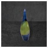 Handblown Glass Vase with Blue and Green Tones, 8.