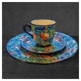 Two Emaux de Longwy Hand-Painted Enamel Porcelain