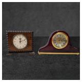 Seth Thomas Wooden Mantle Clock and Danbury Tambou