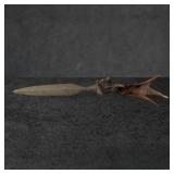 Brass Antler Letter Opener, 16 Inches Long