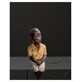 African American Concrete Figurine, 18 Inches Tall