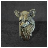 Chinese Crescent Dog Brass Door Knocker, 6.5 Inche