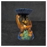 Vintage French Majolica Monkey Plant Holder or Fru