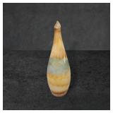Hand-Blown Glass Vase with Multicolored Swirl Desi