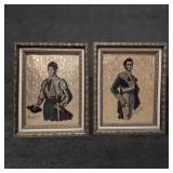 Framed Spanish Bullfighter Paintings, Signed by G.