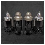 Two Pairs of Salt and Pepper Shakers, Including Si