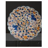 19th Century Imari-Scalloped Porcelain Plate with