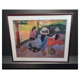 Framed Color Print of Seated Figures After Paul Ga