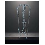 Wrought Iron Fireplace Tool Set With Stand, 32 In