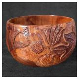 Hand-Carved Koa Wood Bowl by Don Paik, Hawaii, Sig
