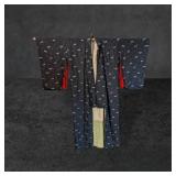 Vintage Black Komodo with Square Pattern and Red L
