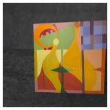 Abstract Painting Signed by Artist Mark,