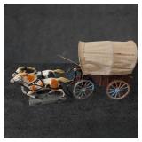 Elastolin Composition Conestoga Wagon with Driver,