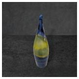 Hand-Blown Glass Vase with Blue and Green Gradient