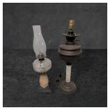 Oil Lamps, Including Modernized Banquet Lamp and G