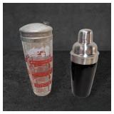 Vintage Cocktail Shakers: Glass with Recipe Graphi