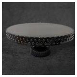 Hobnail Amethyst Glass Cake Plate with Pedestal Ba