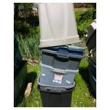 Seven Assorted Plastic Storage Bins