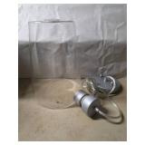 Glass Pendant Light Fixture With Clear Shade and M