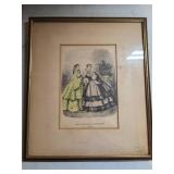 Framed 1848 Godey