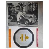 Babe Ruth Photo with 1937 Nash Model 3738 and 1990