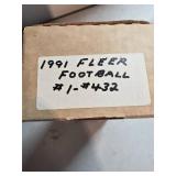1991 Fleer Football Card Set #1-#432 in Cardboard