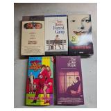 Five VHS Movie Tapes Featuring Popular Titles