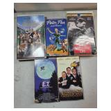 Five VHS Movie Tapes Including 