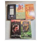 Five VHS Tapes Featuring Movie Classics