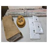 Bathroom Accessory Set with Rug, Towel Holder, Lig