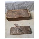 Wooden Dovetail Box and Hand-Carved Wooden Plane w
