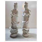 Chinese Blanc-de-Chine Porcelain Guanyin Statues