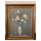 Framed Floral Still Life with Signature, Dated 197