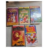 Five Disney VHS Tapes Including 