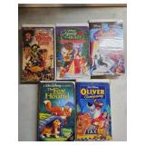 Five Walt Disney VHS Tapes